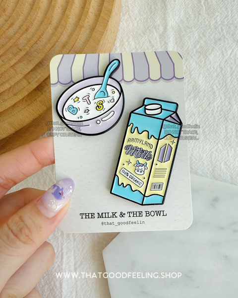 THE MILK & THE BOWL Enamel Pin