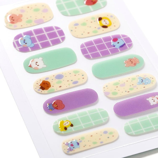 BT21 Line Friends Japan - Baby Buddy Gel Nail Seal (Green Purple)