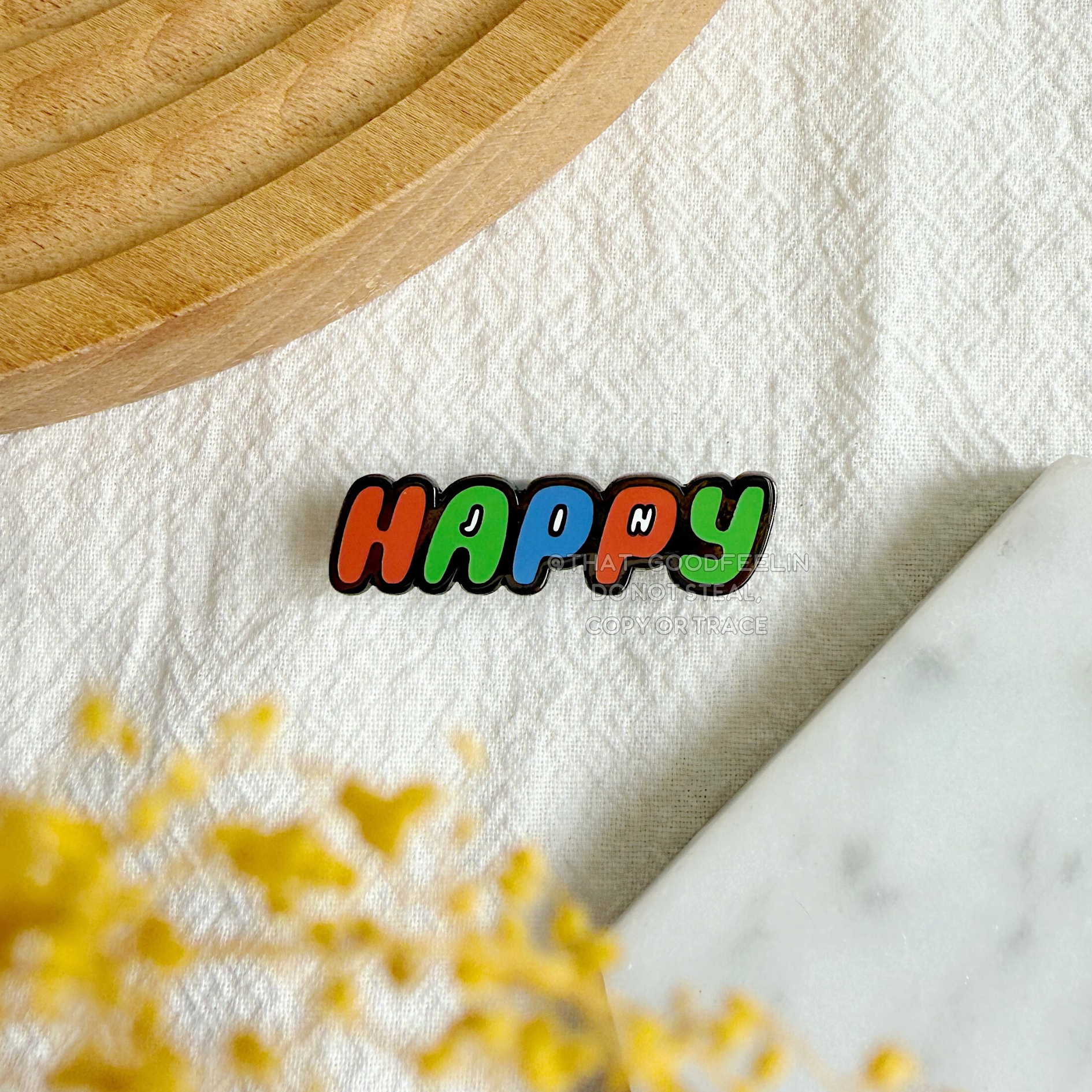 HAPPY LOGO Enamel Pin