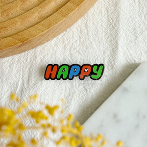 HAPPY LOGO Enamel Pin