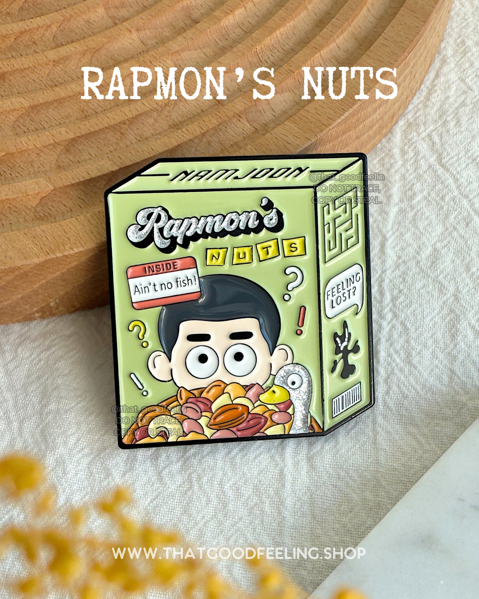 RAPMON'S NUTS Enamel Pin