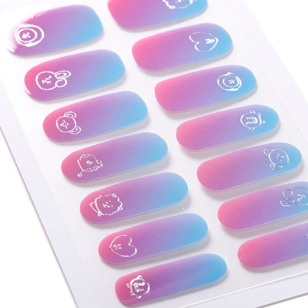 BT21 Line Friends Japan - Baby Buddy Gel Nail Seal (Purple Gradation)