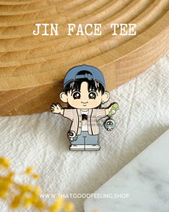 JIN FACE TEE Enamel Pin – That Good Feeling