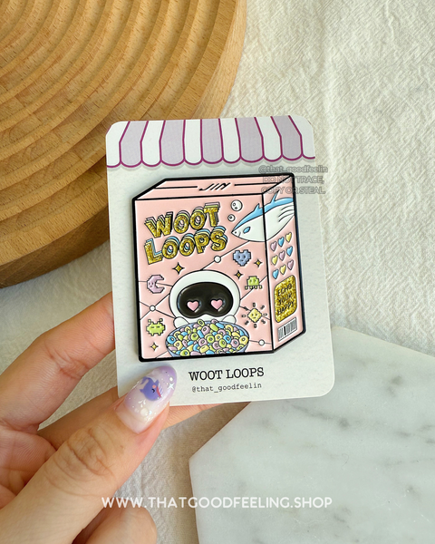 WOOT LOOPS Enamel Pin
