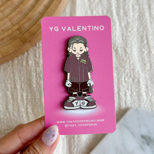 YG VALENTINO Enamel Pin – That Good Feeling