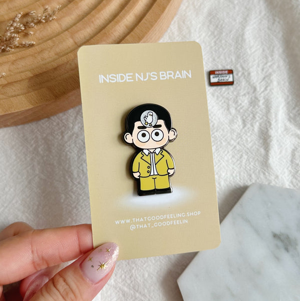 INSIDE NJ'S BRAIN Enamel Pin