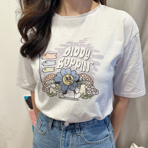 "DIDDYBOP" Retro Cropped Tee (Loose Fit)