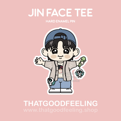 [PREORDER] JIN FACE TEE Enamel Pin