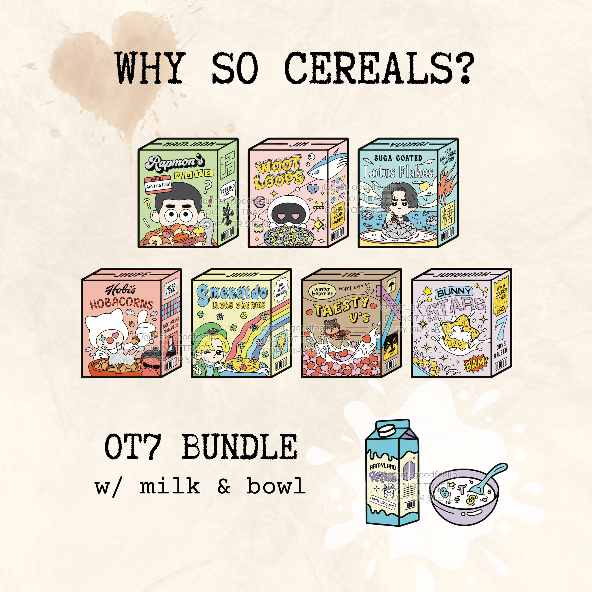 [PREORDER] WHY SO CEREALS BUNDLE Enamel Pins