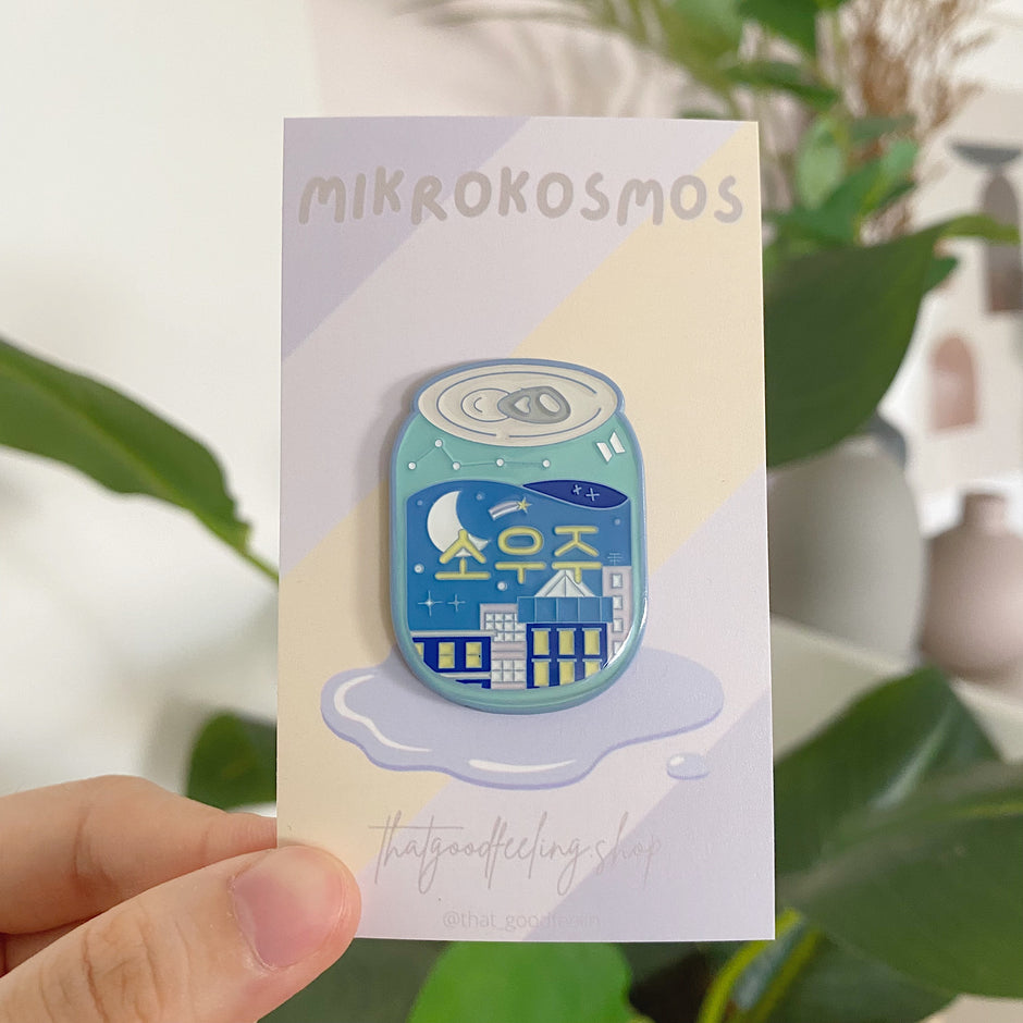 "MIKROKOSMOS" Mini Soda Can Enamel Pin