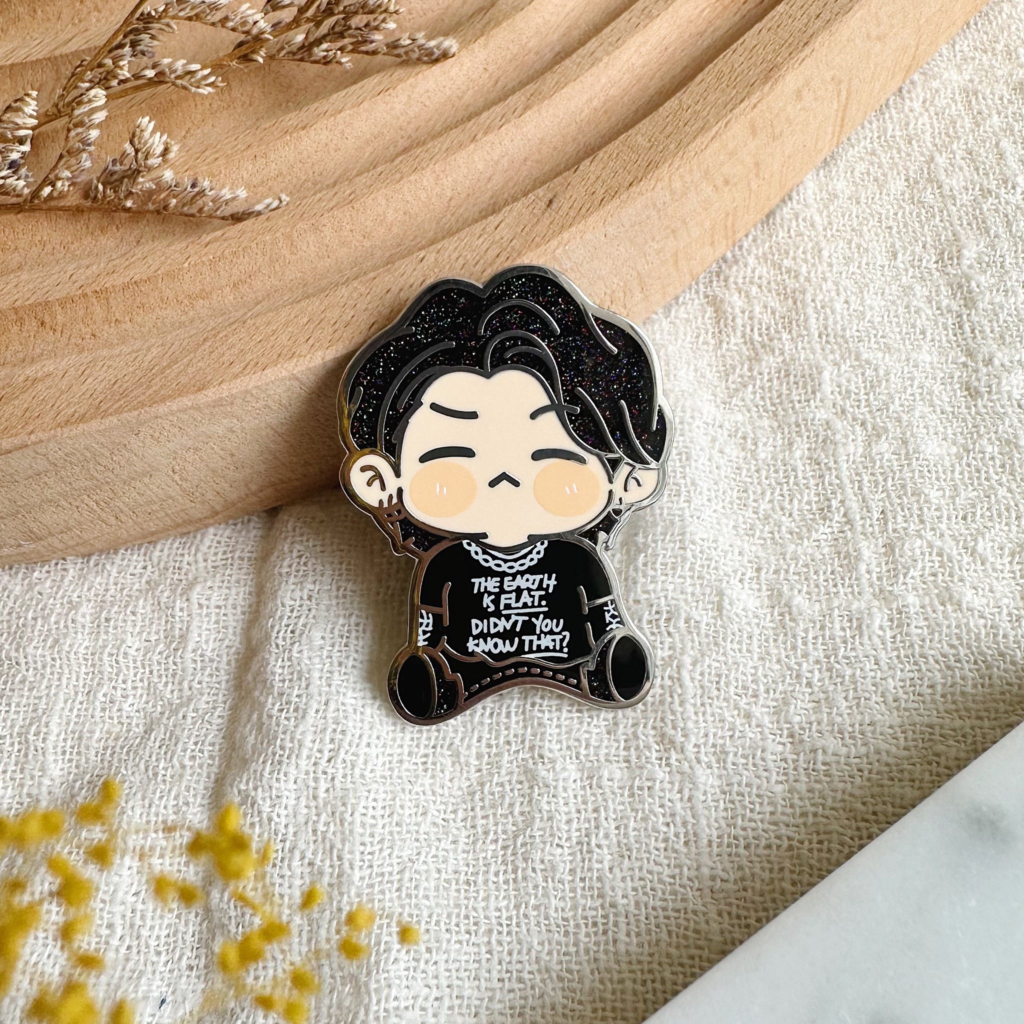 FLAT EARTH YOONGI Enamel Pin